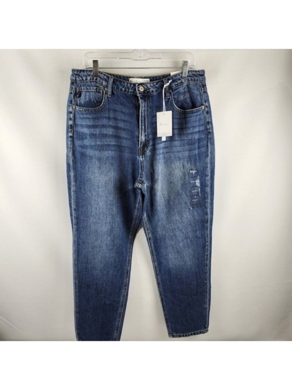 Kancan Jeans Womens 31x27 High Rise Soft Non-Stretch Mom Blue Denim 128115 NWT
